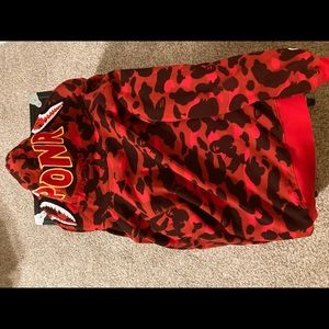 Red Bape PONR Zip Up Hoodie